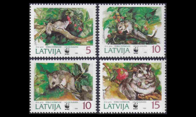 Latvia 378-81 ** Luonnonsuojelu (1994)