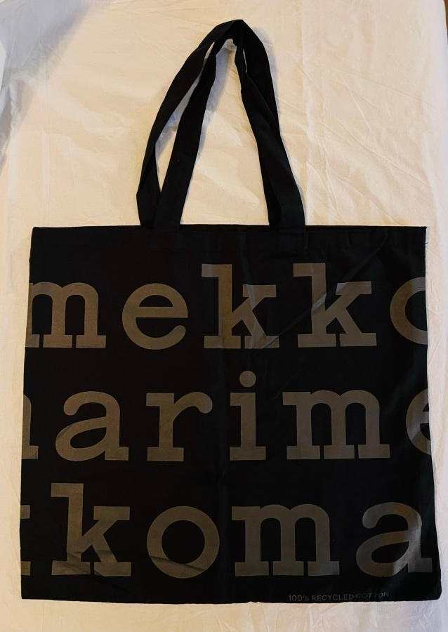 Marimekko logokassi, musta, uusi