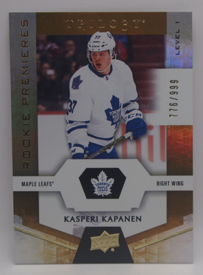 2016-17 Upper deck Trilogy Kasperi Kapanen /999
