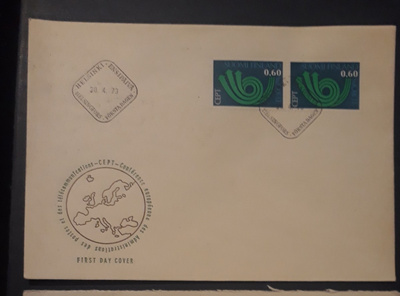 1973  Europa CEPT FDC merkkiparilla