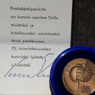 Kauko Räsäsen mitali Todistuksella. Pronssia. Halkaisija - 3 - pikkukuva 2