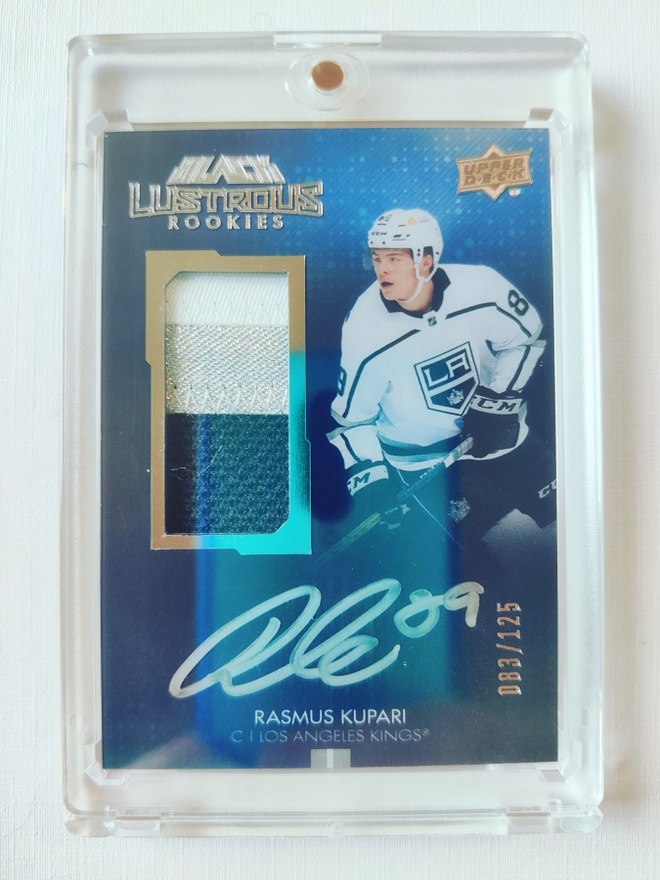 Rasmus Kupari - 21-22 UD Black Lustrous Rookies Auto Patch