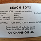 Champion Pop purkkakuva. Beach Boys - pikkukuva 2
