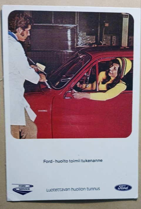 Ford. Fordin huoltotoimintojen mainospk, p. 1990