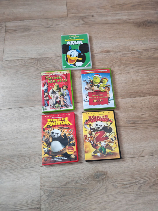 5clastenvelokuvaa dvd 1,50 kpl