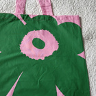 Marimekko juhlakassi vihreä/v.pun puuvillaa - pikkukuva 5
