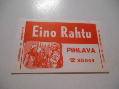 TT Etiketti Eino Rahtu Pihlava