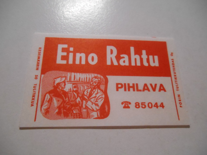 TT Etiketti Eino Rahtu Pihlava