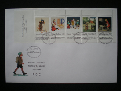 FDC Martta Wendelin 14.6.1993 - LaPe V21