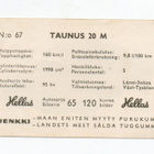 Purkkakuva Hellas AUTOSARJA n:o 67 TAUNUS 20 M - pikkukuva 2