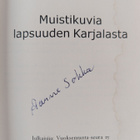 Aarne Sokka : Muistikuvia lapsuuden Karjalasta (signeerattu) - pikkukuva 3
