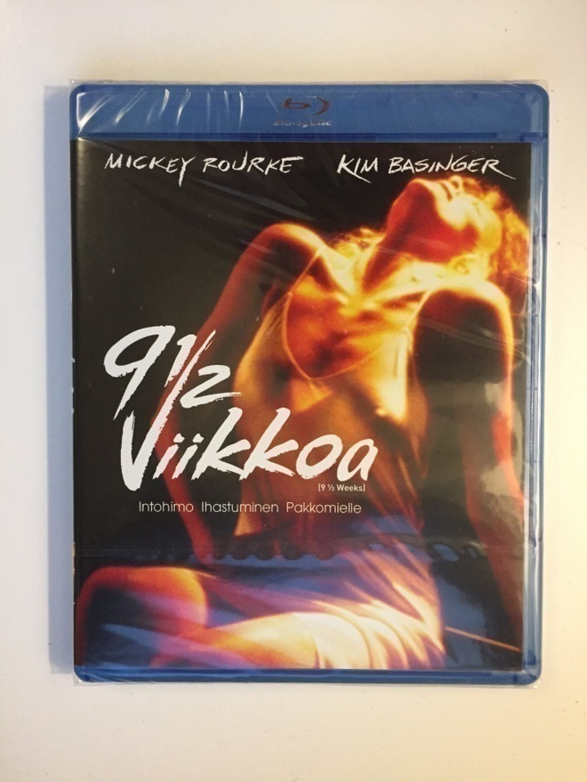 9 1/2 viikkoa (Blu-ray) Mickey Rourke ja Kim Basinger (UUSI)