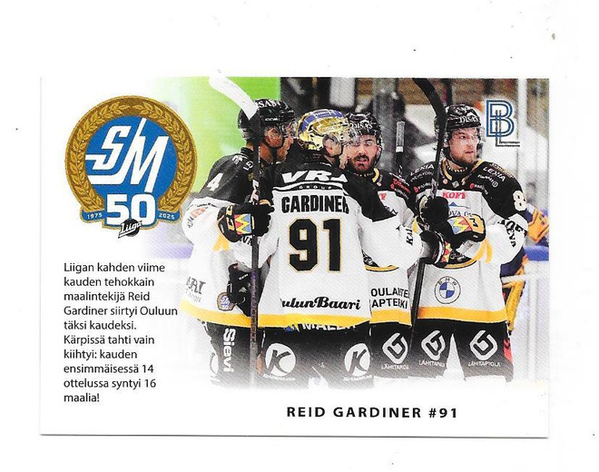 2024-25 BlueLine Matchcards #6/6 Reid Gardiner Kärpät