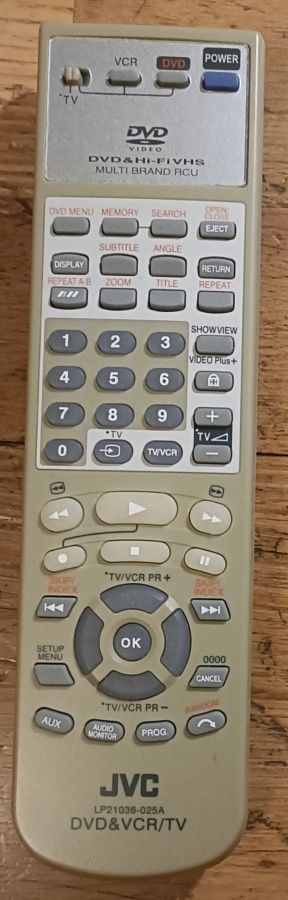 JVC Dvd & Vcr / Tv Kaukosäädin