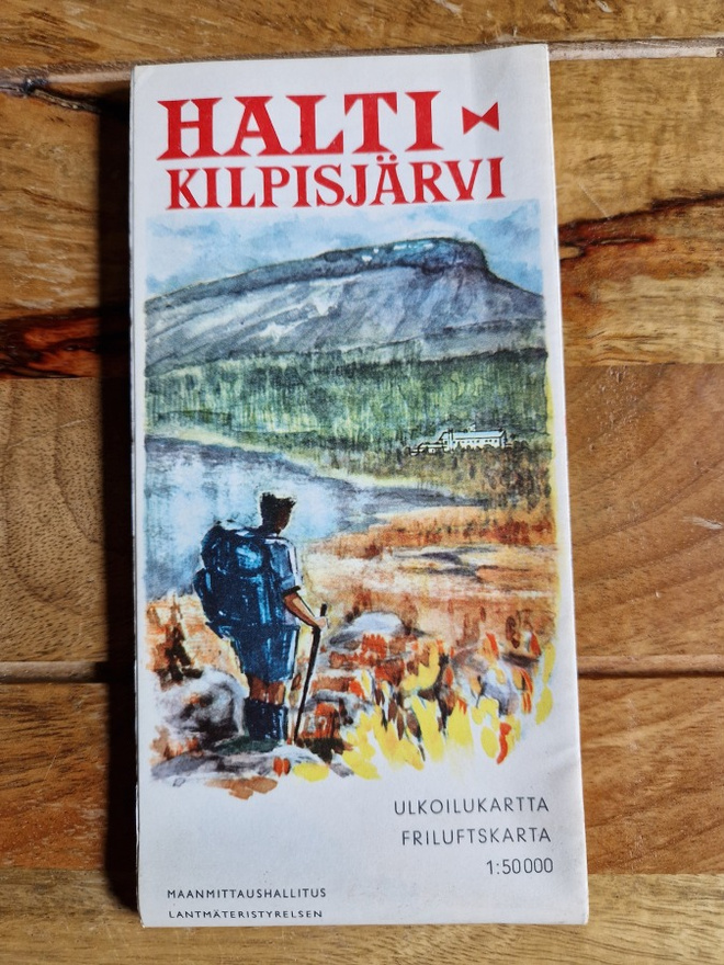 Halti Kilpisjärvi Ulkoilukartta 1960-luvulta