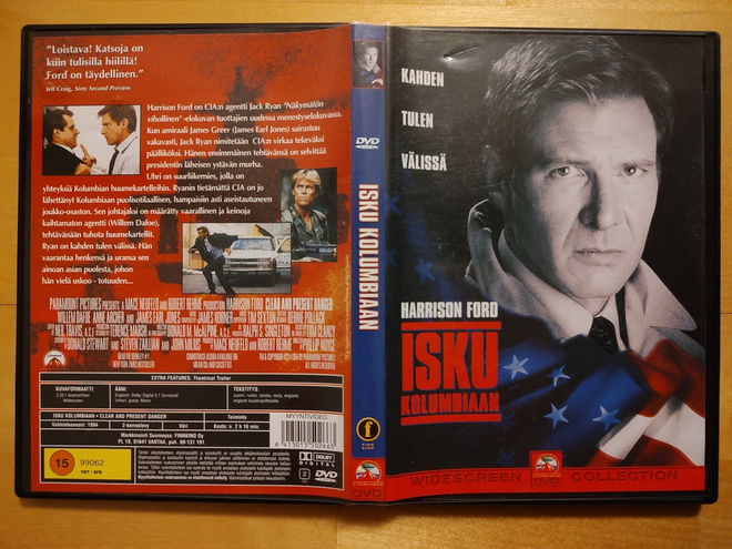 Isku Kolumbiaan (Clear and Present Danger) DVD