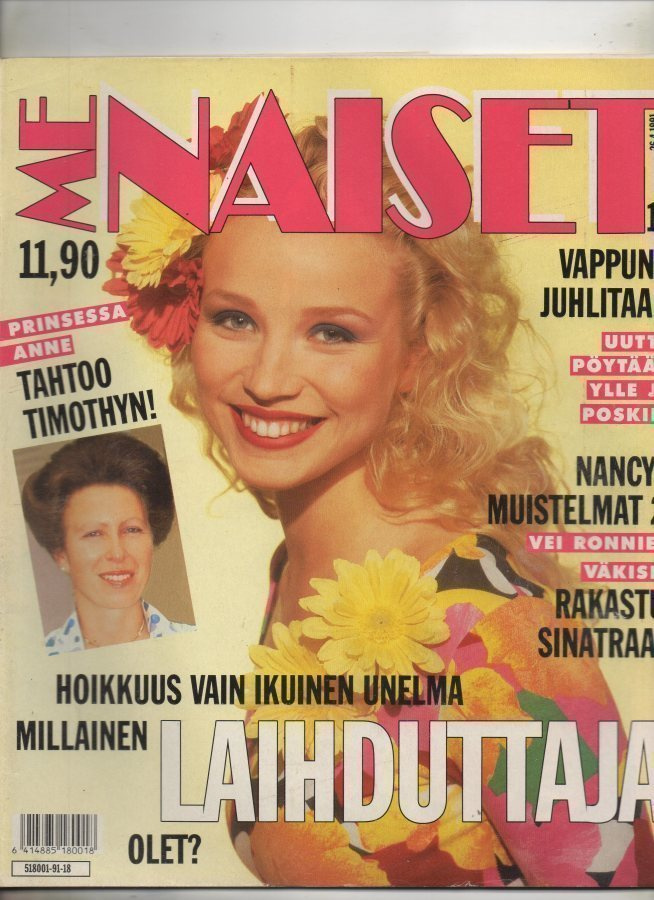 Me Naiset n:o 18 1991 Nancy & miehet. Ritva-Liisa. Anne. Vap