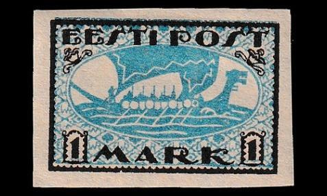 Eesti 12y * Käyttösarja viikinkilaiva 1 M (1919)