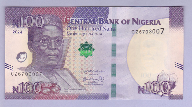 Nigeria 100 Naira v.2024 UNC P-41e New (Comm.)