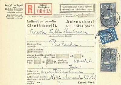 M30 1943 kirjattu paketti