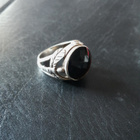 Miesten hopea sormus onyx kivi 925 - pikkukuva 3