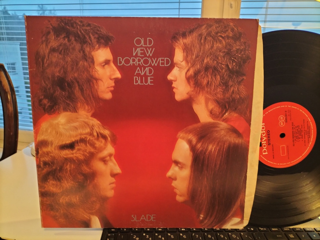 SLADE, Old new borrowed and blue, LP UK -74 HIENO KUNTO !!