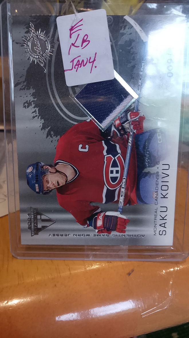 Pacifica game worn patch Saku koivu2vär!