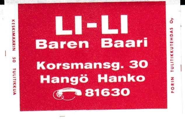 Hangö Hanko. LI -LI Baren ,  s94