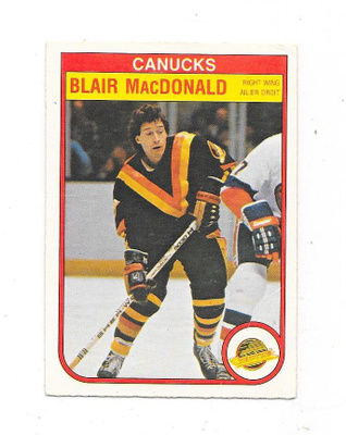 1982-83 OPC #350 Blair MacDonald , Vancouver Canucks