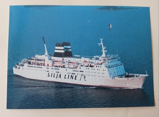 m/s Silja Star, laivaleima + leimat Navire Mariehamn 1984