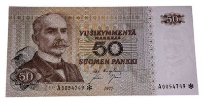 50 Markkaa 1977 A0054749 Tähti kl 6