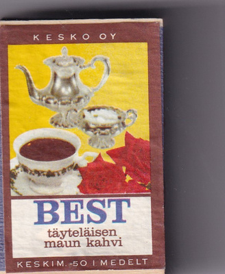 BEST täyteläisen maun kahvi,  Kesko Oy , aski, tikut  , b419