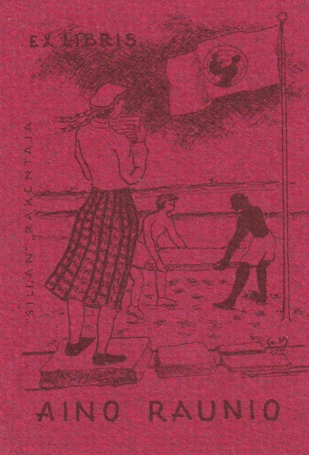Ex Libris, Aino Raunio, Sillan rakentaja ,  b676