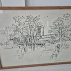 Taulu / tussityö /piirros - vuodelta 1977 by Henrik Tikkanen - pikkukuva 2