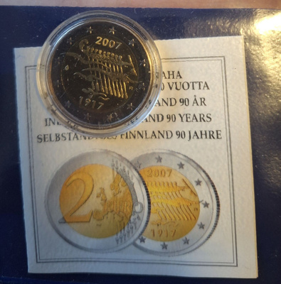 2€ juhlaraha Suomen itsenäisyys 90 vuotta