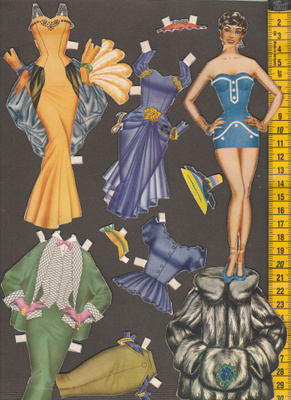 Paperinukke lady 1950-luku