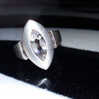 Finnfeelings, Marquise hopea sormus vuorikristalli jewelry - pikkukuva 1