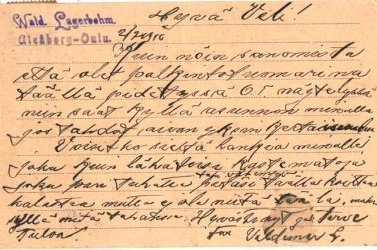 FIRMAKortti GRAND DUCHË DE FINLANDE WALD.LAGERBOHM