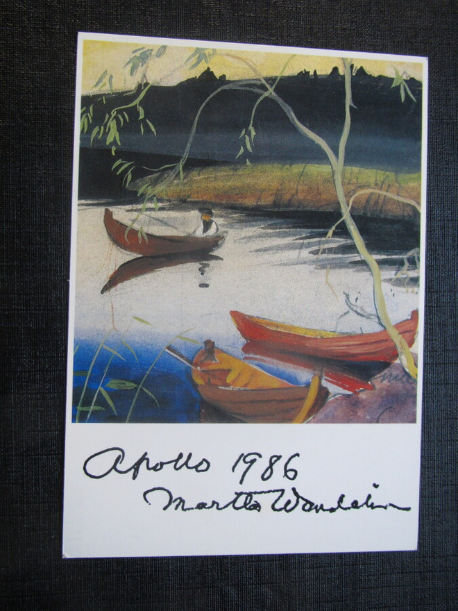 Onkijapoika. Martta Wendelin. Postikortti 1986