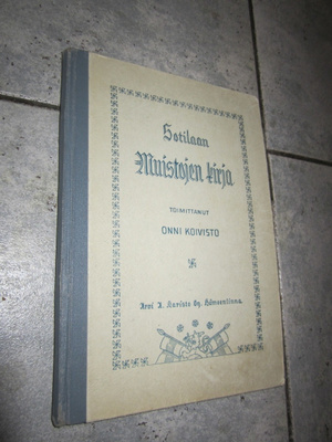 sotilaan muistojen kirja ( osittain täytetty )