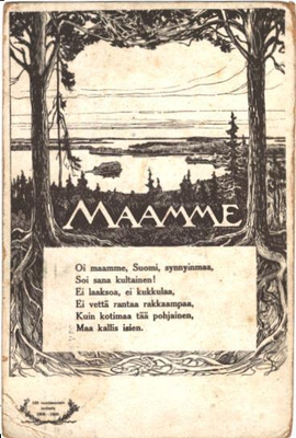 MAAMMEKORTTI 100 V. SODANMUISTOKORTTI albert edelfelt