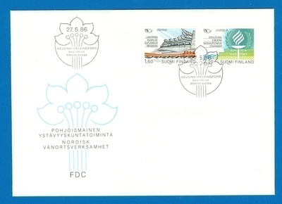FDC – Pohjola:Ystävyysk.toim. 27.5.1986, (Sarja) Lape 993-4