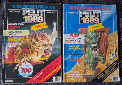 Tietokonepelien vuosikirja PELIT 1989 kevät ja syksy, 2kpl