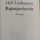 Heli Laaksonen : Raparperisyrän : runoja (signeerattu) - pikkukuva 3