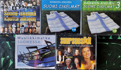 5 KPL SUOMI-ISKELMÄ CD-KOKOELMIA YHTEENSÄ 20 CDtä
