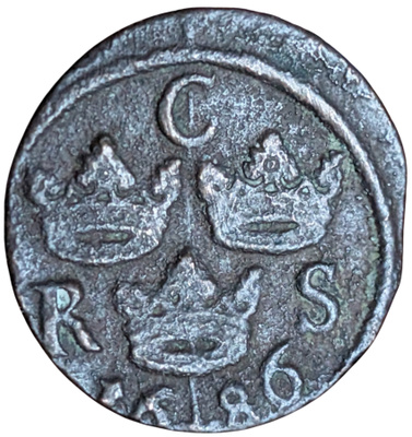 Ruotsi 1/6 Öre 1686