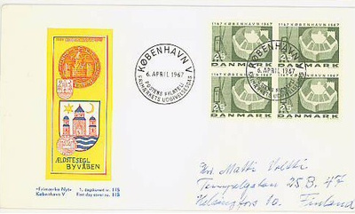 Tanska Mi 451 FDC