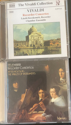 Vivaldi ja Telemann - nokkahuilukonsertot 2 cd