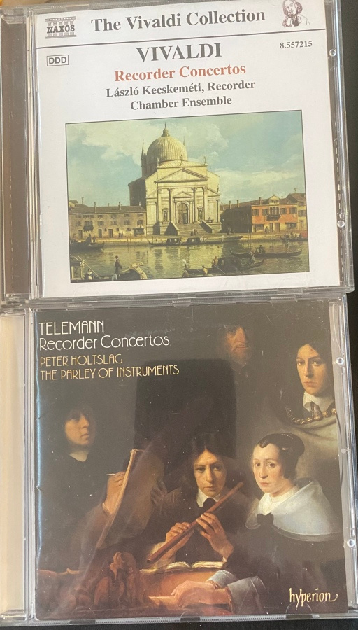 Vivaldi ja Telemann - nokkahuilukonsertot 2 cd