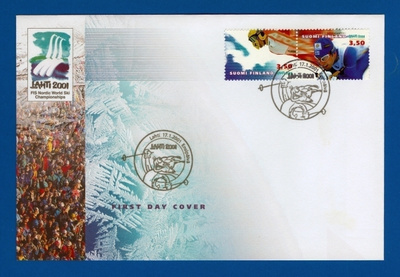 FDC – Hiihdon MM-kilpailut  17.1.2001  Pari.  L. 1547-8